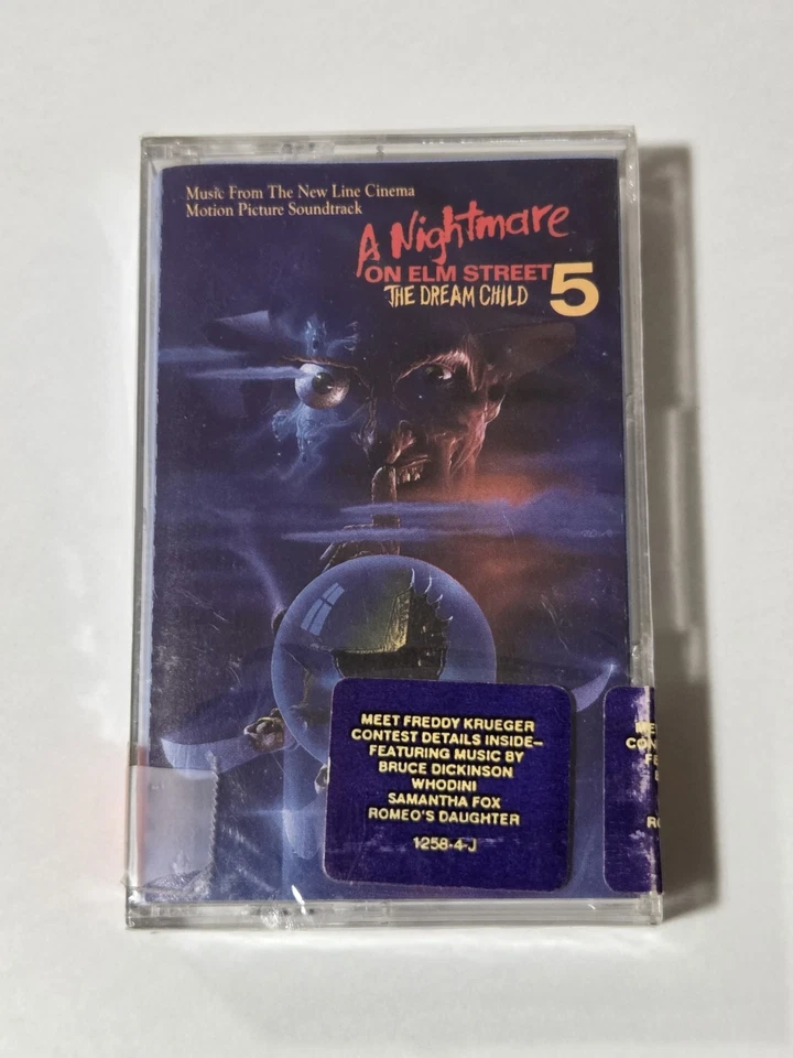 NEW Vintage 1989 Nightmare On Elm Street 5 The Dream Child, Cassette Tape - Image 2 of 4