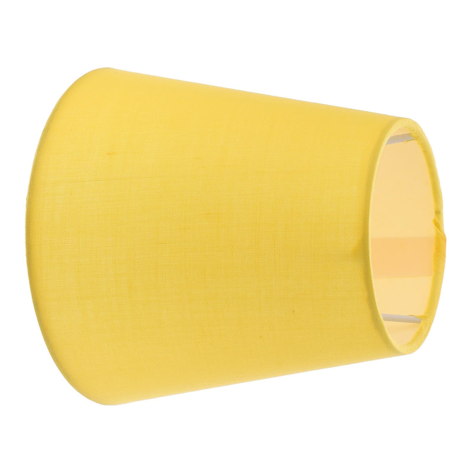 Abat-jour cylindrique en lin jaune pour réveiller un salon