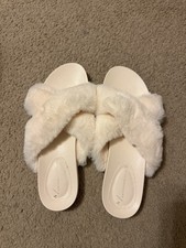 Anthropologie Remi Faux Fur Slide Slippers Size 9