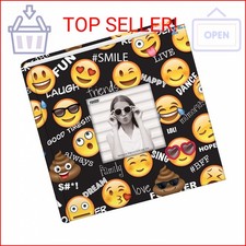 Pioneer Photo Albums Emoji 200 pkt 4x6 Photo Album, Pocket, Black