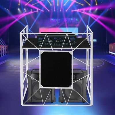 DJ Booth Portable DJ Facade Table Station Event Foldable Tabletop