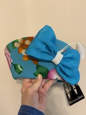 Vintage Church Easter Kentucky Derby Dress Hat Big Bow Wide Brim Matching Purse