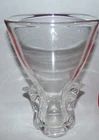 Fabulous Vintage  STEUBEN Lyre Clear Crystal Vase 7 3/4" Tall Signed Steuben !!!