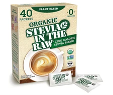 Stevia In The Raw Organic Stevia Sweetener Packets, 40 Ct, Zero Calorie Stevia