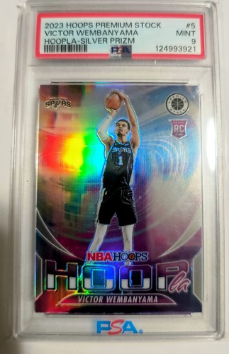 Panini 2023-24 Hoops Hoopla Victor Wembanyama #5 Silver Prizm PSA 9 - Picture 1 of 2