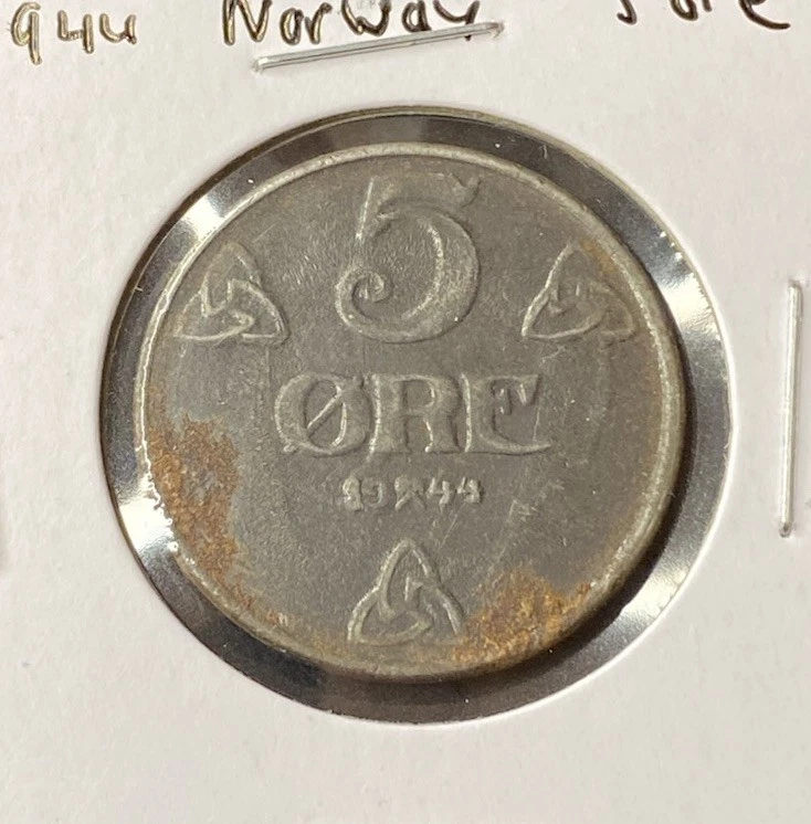 Öre　おまとめ5点ページ 1944 Norway 5 Ore Iron Coin Free Shipping | eBay