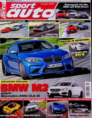 5) Sport Auto 04/2016 - Porsche Boxster 981 mit 26 - Subaru WRX STi mit 300PS b