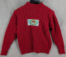 Vintage 1987 Santabear Cable Knit Holiday Women M Ugly Christmas Sweater Party