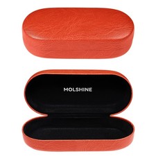 molshine Hard Shell Sunglasses Case, Classic Large Glasses Case Large, Orange