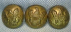 3 Non-Dug Civil War Eagle General Service Cuff Buttons