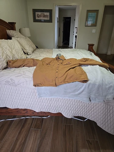 VETEMENTS Cappotto da lavoro uomo Wrangler pesante bottoni a pressione cappuccio foderato tasca cappotto 3X