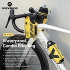 ROCKBROS Bike Handlebar Bag Down Tube Bag Kettle Bag Set Waterproof Yellow Black