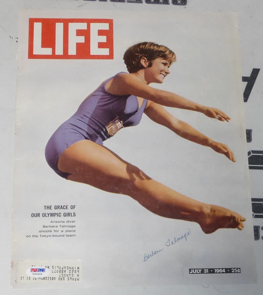 Barbara Talmage Signed LIFE Magazine Cover PSA/DNA COA 1964 1968 Olympic Diving - Image 2 of 3