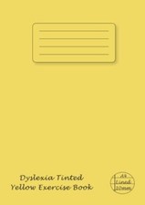 Dyslexia Tinted Exercise Book A4 10mm Lined - Yellow Visual Stress Notebook -...