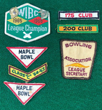 Vintage Bowling Patches Pins