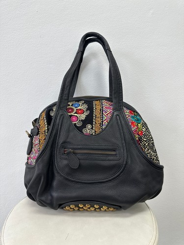 Isabella Fiore Multi Embellished Leather Bag Preloved - Picture 3 of 4