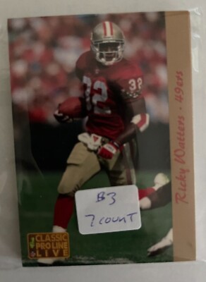 1993 Pro Line Live #251 Ricky Waters 7  card lot. San Francisco 49ers
