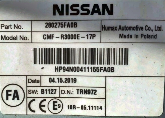 Radio Code für Nissan Micra Qashquai Note Juke Connectez Almera Daewoo Pin Code - Bild 2 von 4