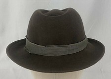 Betmar Men’s Hat Fedora 100% Wool Size 22" Brown Made In USA