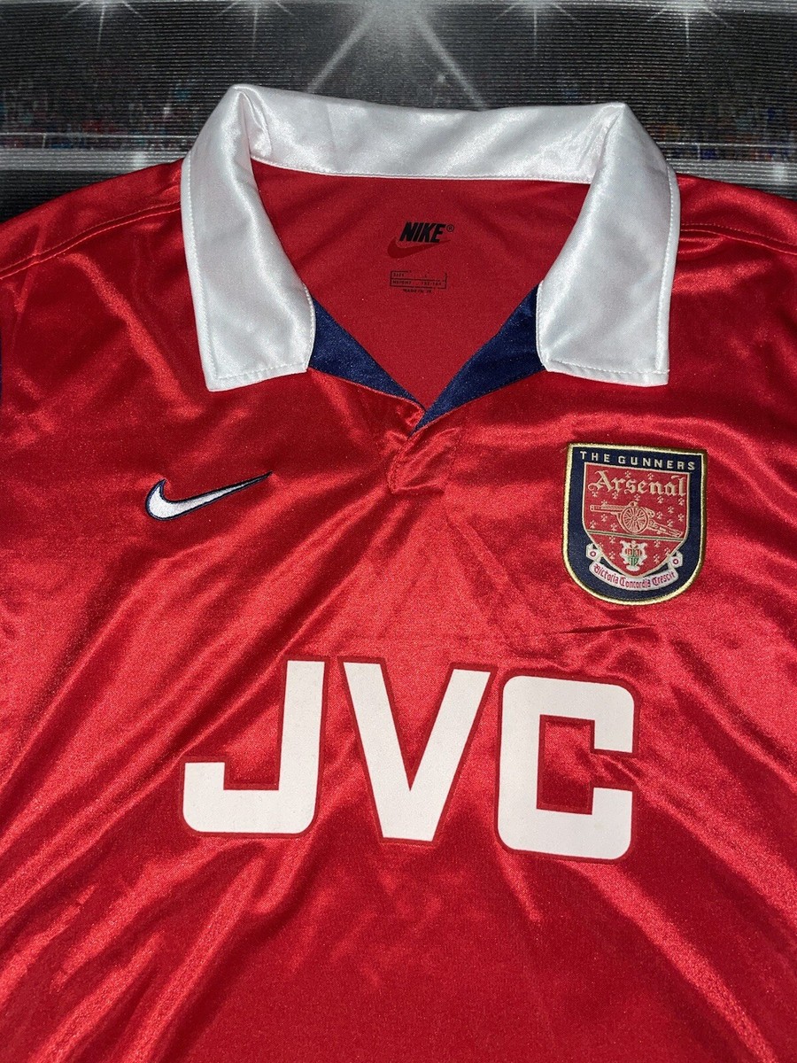 Nike Arsenal JVCアーセナル 1998 - 99サイズL 1998-99 Arsenal Home Shirt Adams #6 - 5/10 - (XL.Boys)