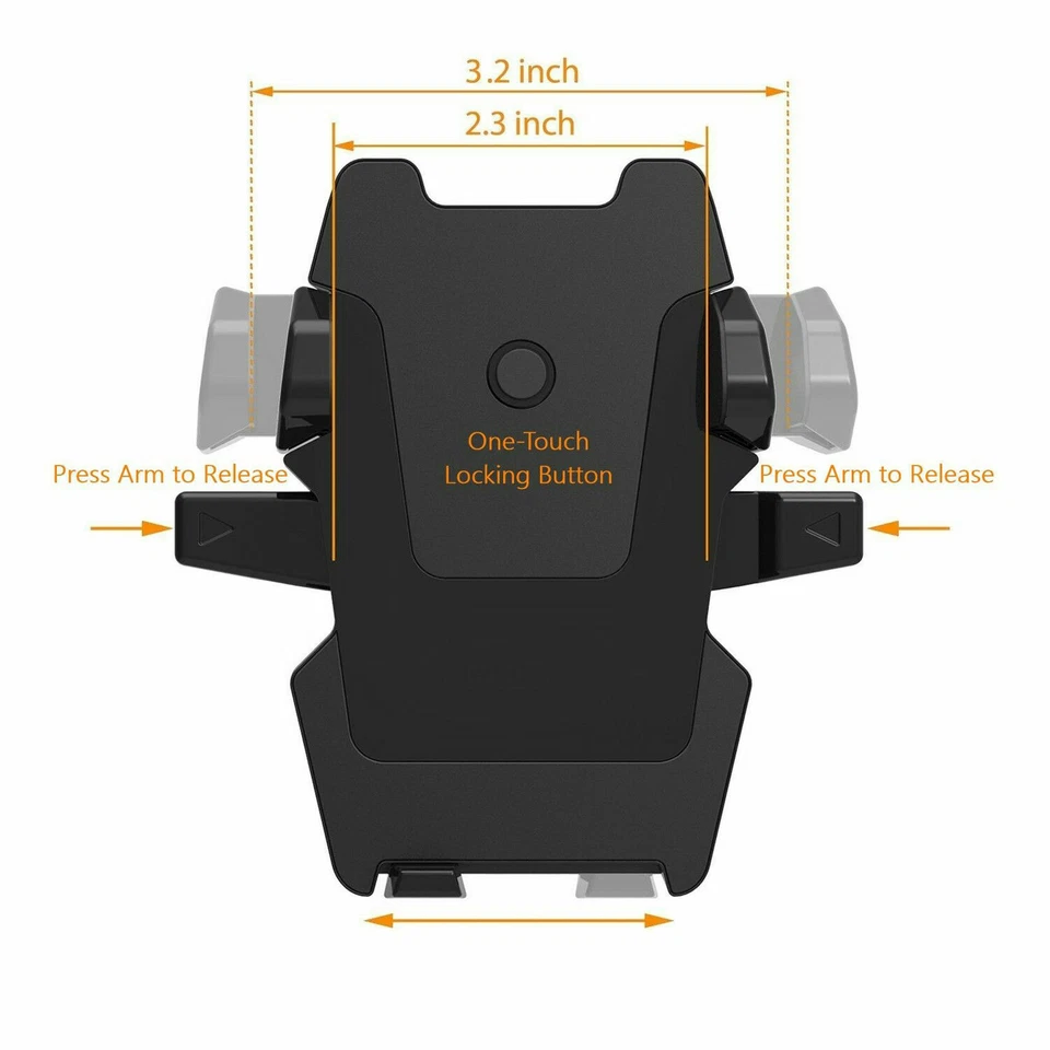 Автомобильный держатель на 360° подставка на решетку вентиляции для мобильного сотового телефона iPhone GPS - Изображение 2 из 4