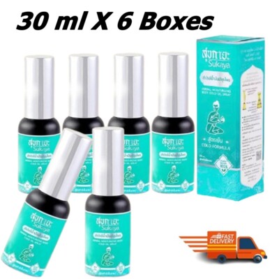 6X Sukaya Herbal Oil Spray Cold Formula Aroma Relieve Pain Knee Joint Wat Pho 30