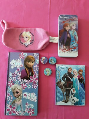 Disney Frozen Bundle Pencil Box & Pencil Case, Journals, Eraser & Sharpeners