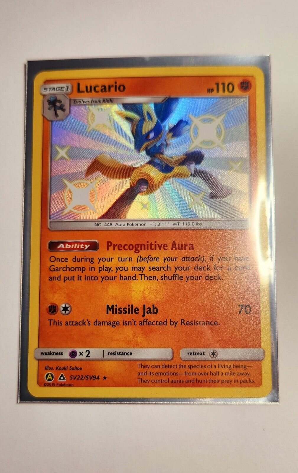 Pokemon Trading Card Game Hidden Fates Single Card Shiny Rare Lucario SV22  - ToyWiz