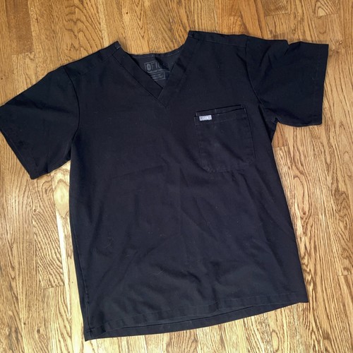 Figs Scrub Top Men’s Technical Collection Style # FM1500 Pockets Black Small