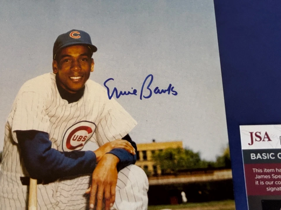 Ernie Banks signed 8x10 photo Chicago Cubs JSA COA #CE17508 - GORGEOUS AUTO - Image 3 of 4