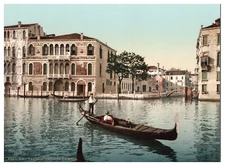 Italie, Venezia, Pallazzo da Mula Vintage albumen print,  photochromie, vintag