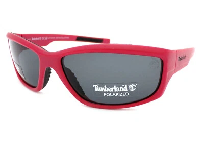 Timberland Polarisé Soleil Mat Rouge Avec Gris Foncé Ar Verres TB9154 67D - Photo 1/4