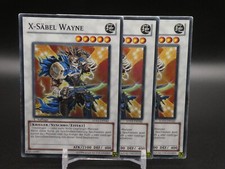 Yugioh Playset 3x X-Säbel Wayne 5DS3 DE042/ Super Rare/ Good/ Deutsch