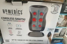 HoMedics Cordless Heated Deep Tissue Shiatsu Massage Cushion with 3 Massage Zone