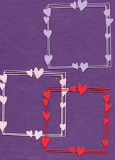 HEART FRAME  5 die cuts scrapbook cards W