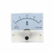 0-20A DC Ammeter 85C1 Analog Panel Meter Ammeter Amperemeter 65*56mm With Shunt
