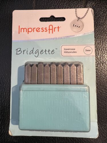 ImpressArt BRIDGETTE 3mm LOWERCASE Font Metal Letter Stamps 27 Pcs
