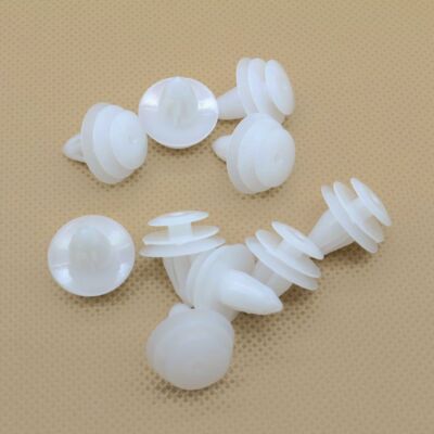 10Pcs Interior Rear Door Trim Panel Clips White Plastic For Nissan