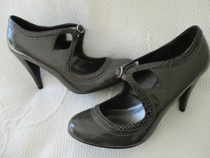grey patent shoes ladies
