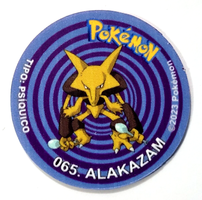 TAZO POKEMON EC1 #065 ALAKAZAM 2023 Kanto PERU South America Pogs