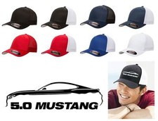 2015 2016 2017 Ford Mustang 5.0 GT Coupe Classic Color Outline Design Hat Cap