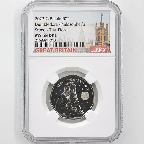 2023 Great Britain Albus Dumbledore Copper-Nickel Coin NGC MS 68 DPL Trial Piece