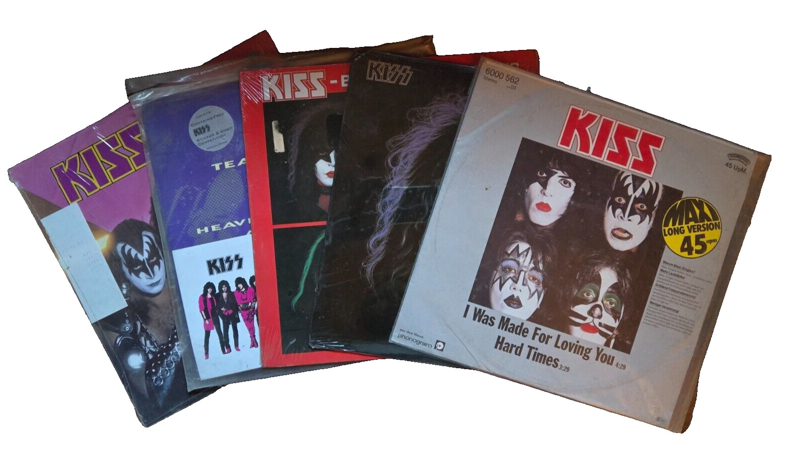 KISS LP Lot - Albums, Maxi Singles, Imports