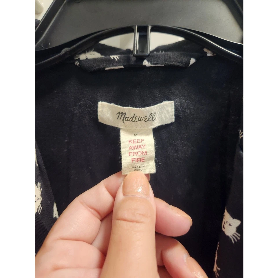 NWOT Madewell Knit Bedtime Pajama Top in Cat Person - Image 4 of 4