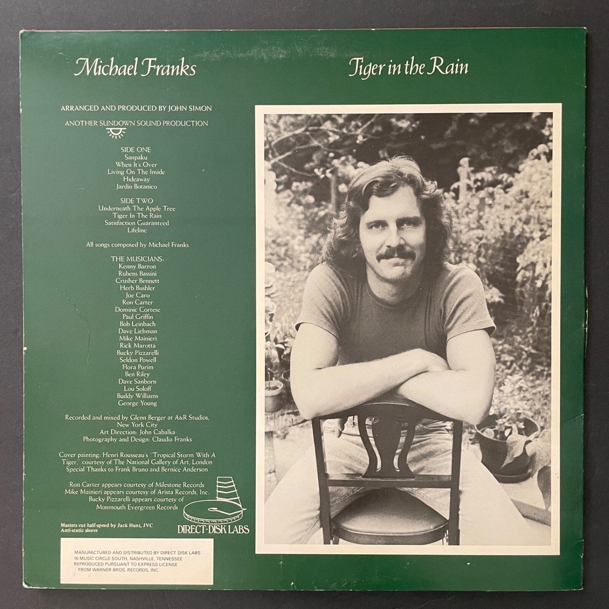 Michael Franks Tiger in the Rain Super Disc Audiophile Jazz