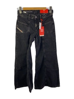 DIESEL BOOTCUT AND FLARE JEANS 24 COTTON Black d-akii 068hn Used 