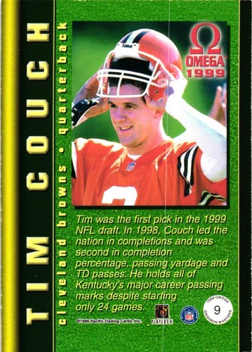TIM COUCH 1999 RC SINGLES PICK YOUR CARD ROOKIE FOIL DIECUT KENTUCKY BROWNS - Picture 111 of 255