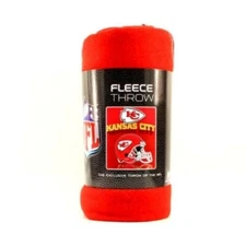 Kansas City Chiefs Soft Fleece Blanket Throw Gridiron Logo NWT NFL Licensed New