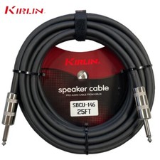 Kirlin 25FT 1/4" Mono Plug to Same 14AWG Pro Audio Speaker Cable SBCV-146-25