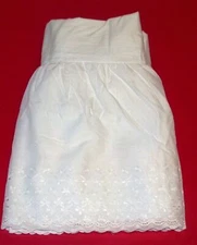 Linens 'n Things Gathered Eyelet Bed Skirt ~ Twin ~ White ~ 14" Drop **NEW**